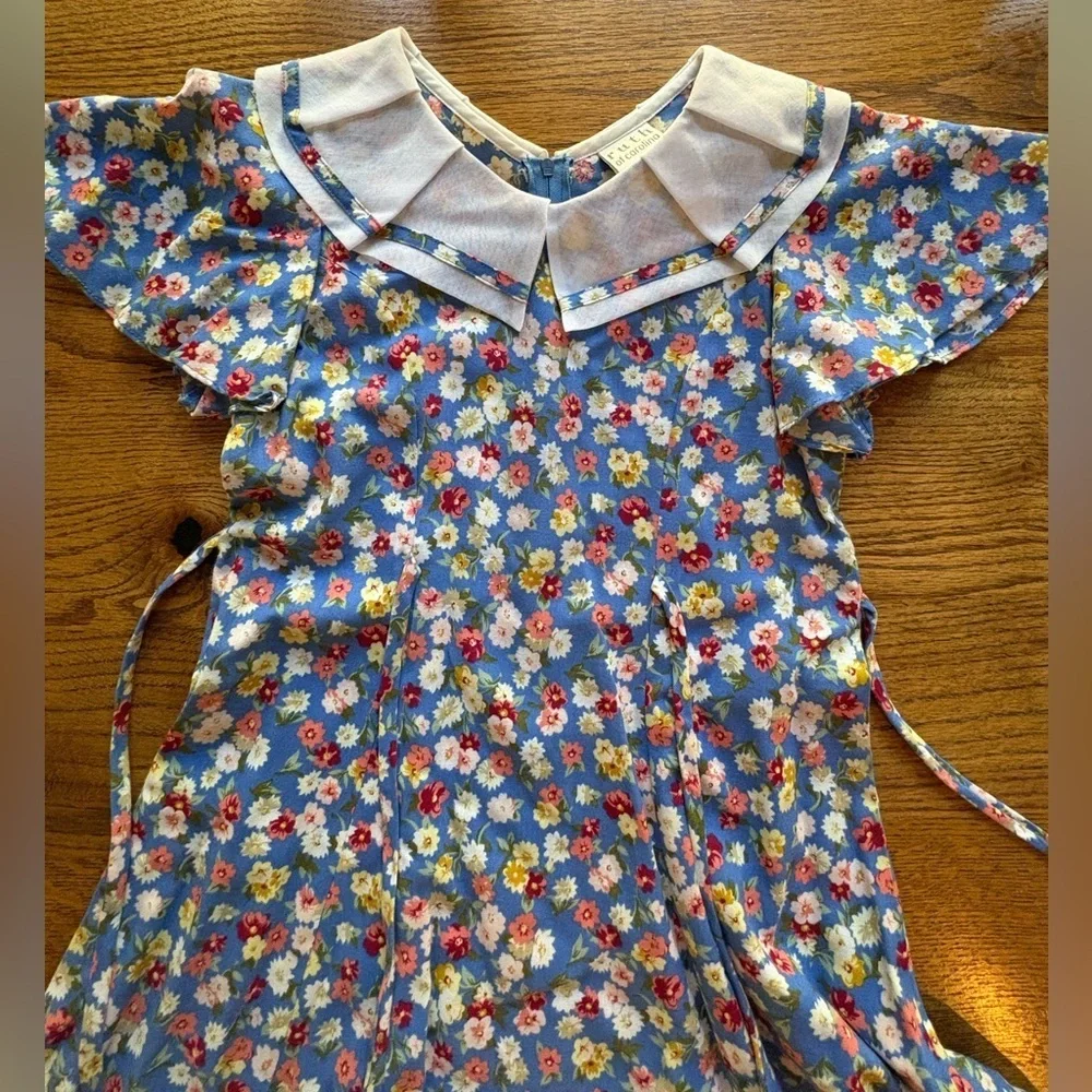 Vintage Ruth of Carolina floral girls dress- size 7
